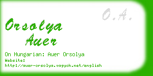 orsolya auer business card